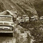 La carretera Baños – Puyo, en la década de los 60´s.